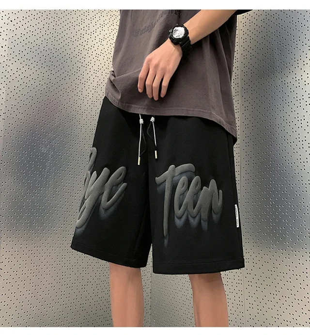 2025 Men's Foam Print American Shorts Detail