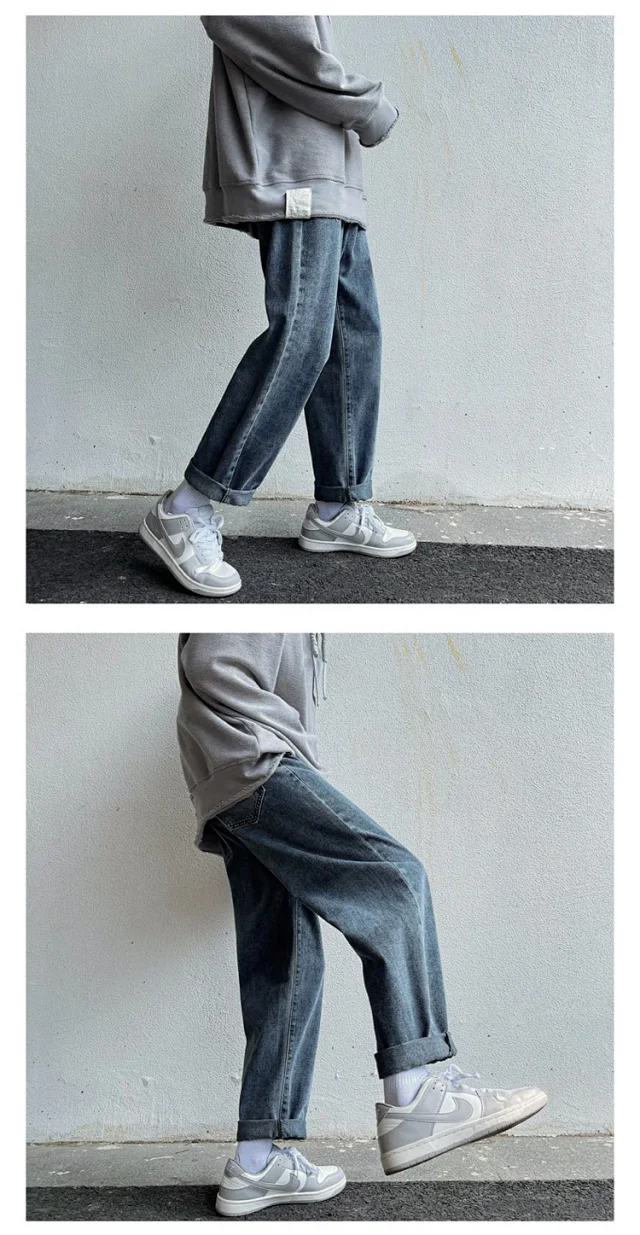 Men's Retro Wide-Leg Jeans Detail