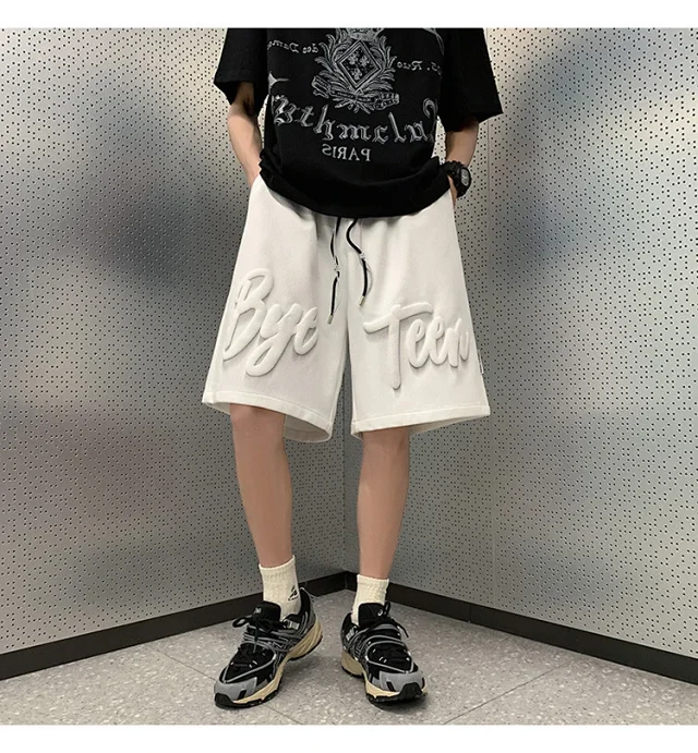 2025 Men's Foam Print American Shorts Detail