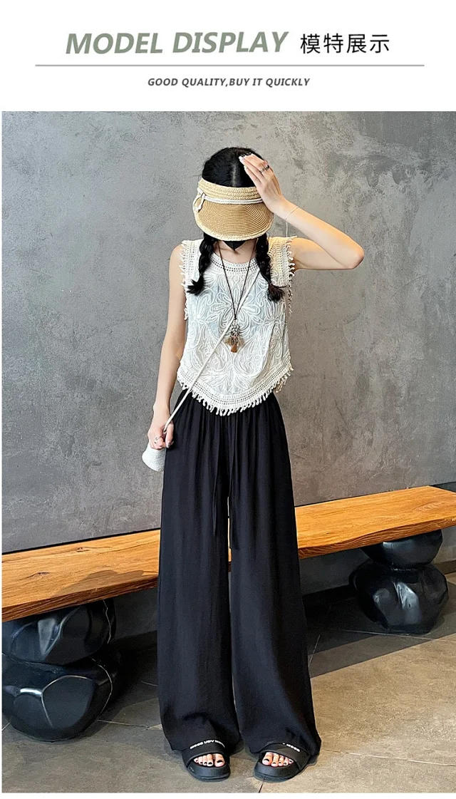 Linen Yamamoto Wide-leg Pants Detail