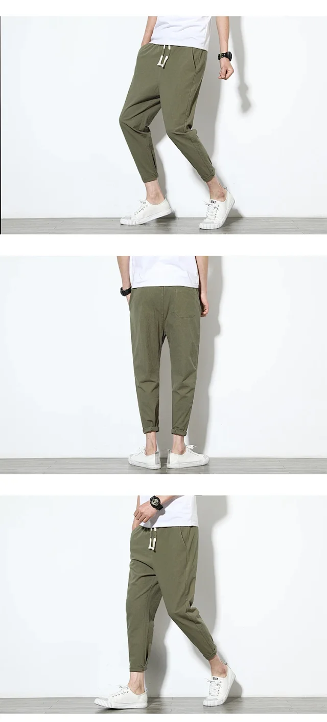 K352018 Cotton & Linen 9/10 Pants Detail