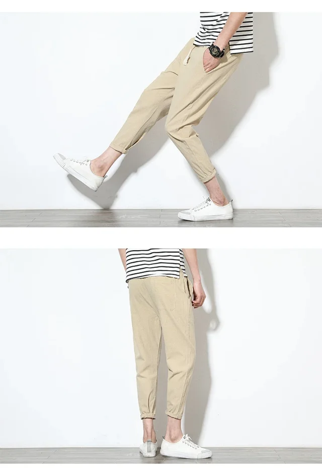 K352018 Cotton & Linen 9/10 Pants Detail
