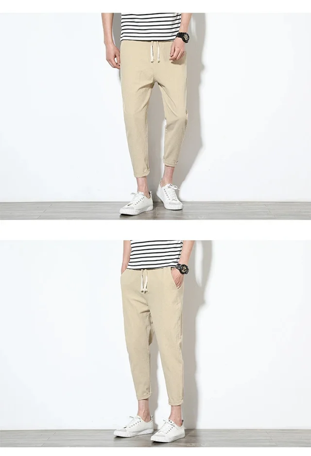 K352018 Cotton & Linen 9/10 Pants Detail