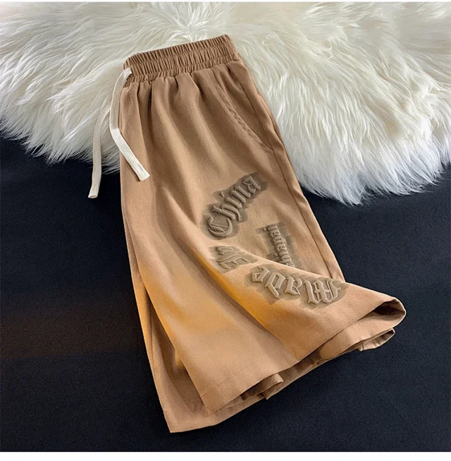 Men's Summer Loose Ice Silk Casual Shorts Detail