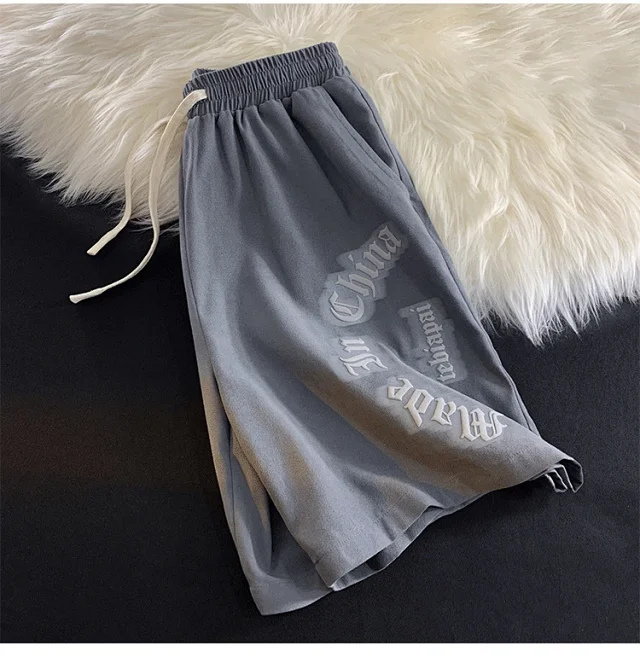 Men's Summer Loose Ice Silk Casual Shorts Detail