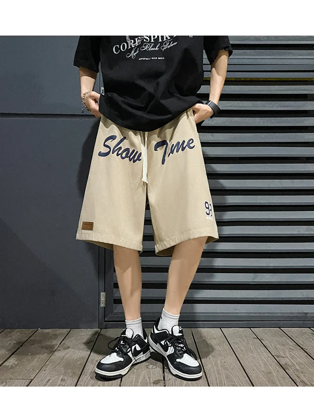 Men's Summer Retro Casual Basketball Shorts Detail