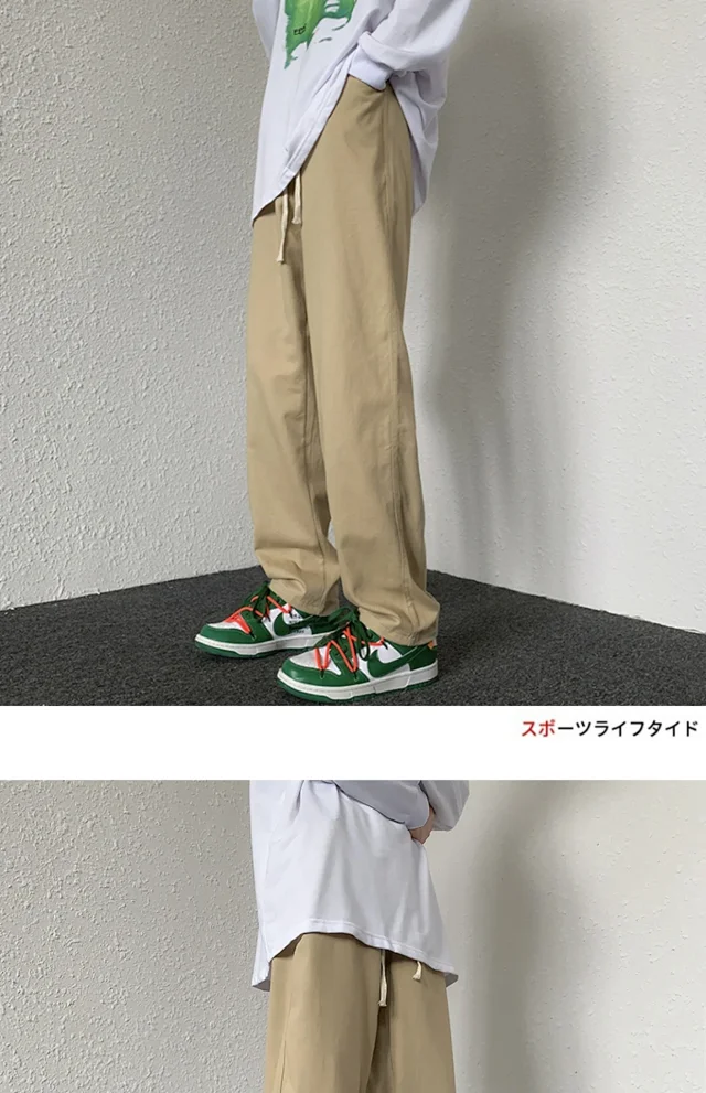 Men's Spring/Fall Cotton Straight Retro Cargo Pants Detail