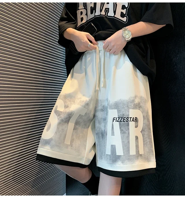 2025 Men's Tie-Dye Oversize Sport Shorts Detail