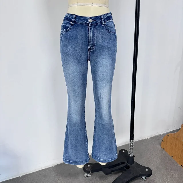 TEMU Vintage Bell - bottom Jeans for Women Detail