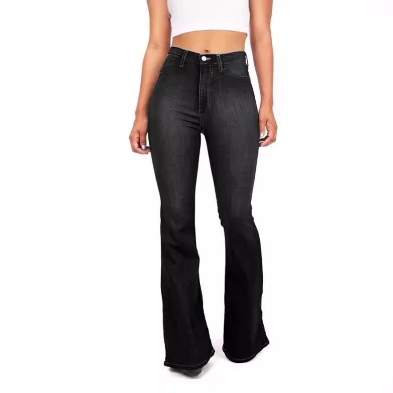 High-waisted Flared Jeans for Women