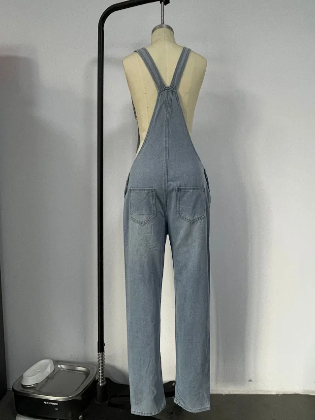 Vintage Men's Spring/Summer Denim Overalls Detail