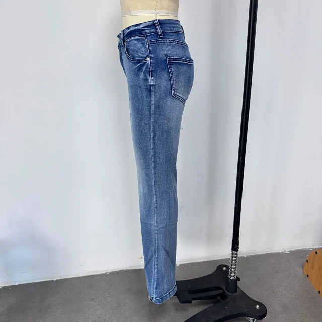 TEMU Vintage Bell - bottom Jeans for Women Detail