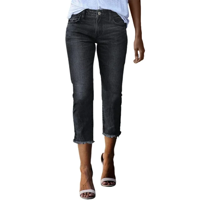 Women's Fashion Retro Slim Stretch Denim Jeans Detail