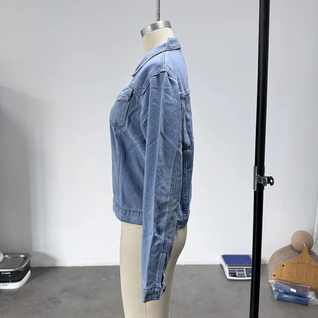 Fashion Slim Collar Denim Coat (for Europe & America) Detail