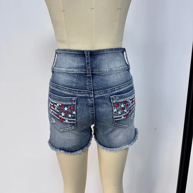 High-waisted Slim Straight Jeans Detail