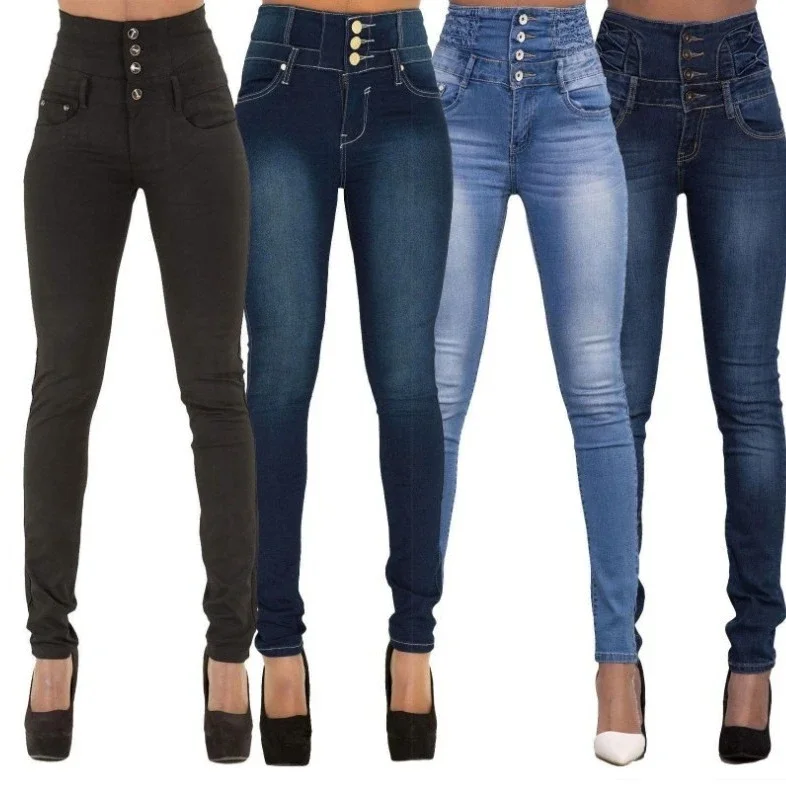High-waisted Stretch Slimming Jeans (Plus Size)