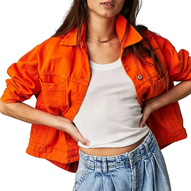 Loose Stylish Denim Jacket for Women (EU/US Style) Detail