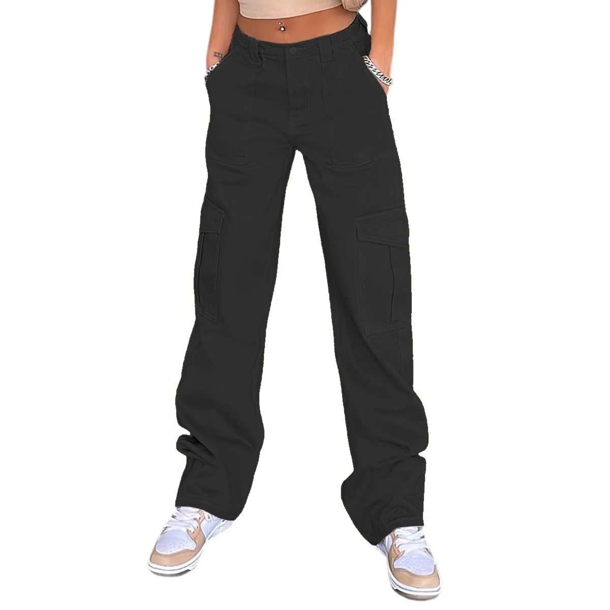 Factory - Direct High - Waist Slim Fit Cargo Pants for Women (US/EU)