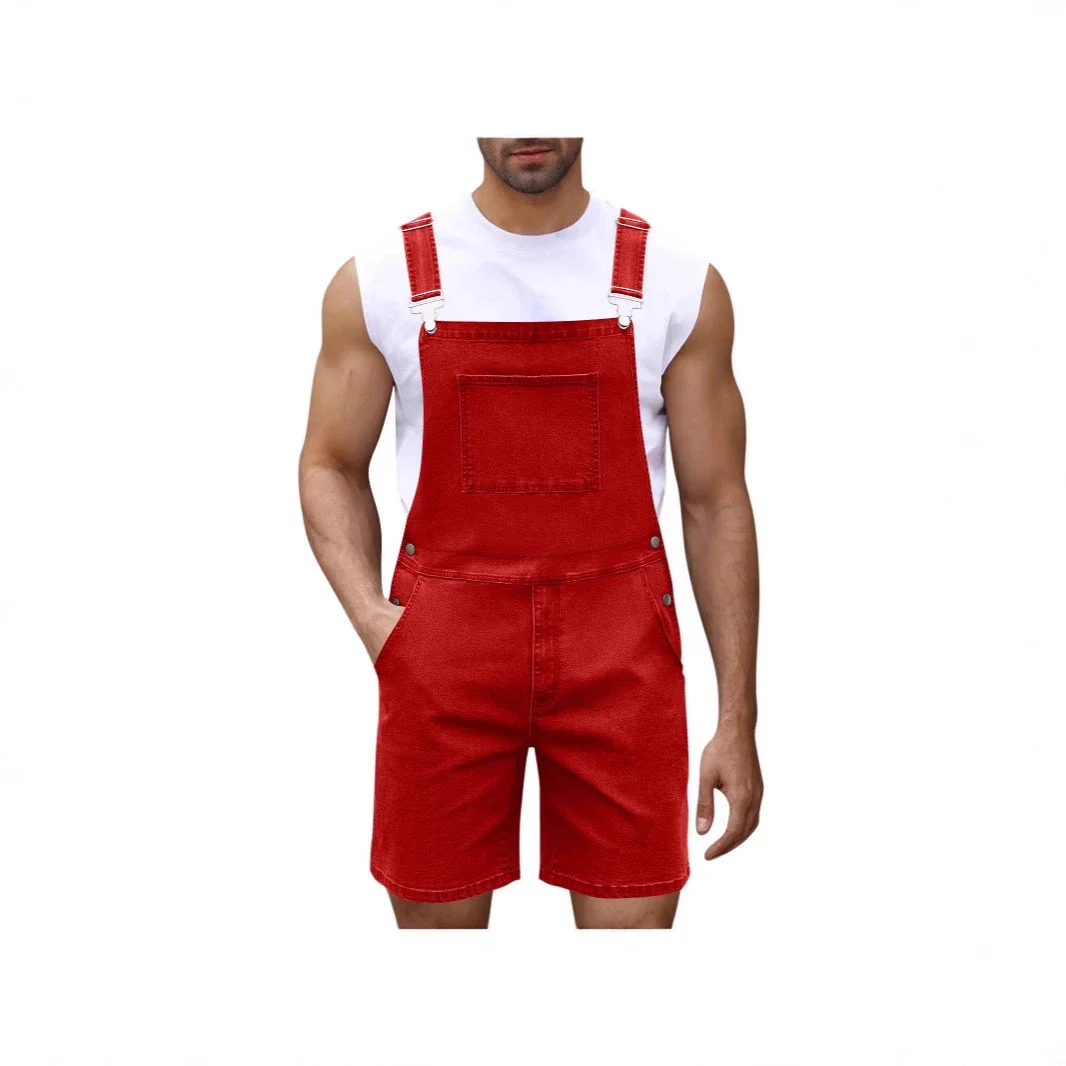 2025 Spring/Summer Men's Euro Luxury Denim Shortalls