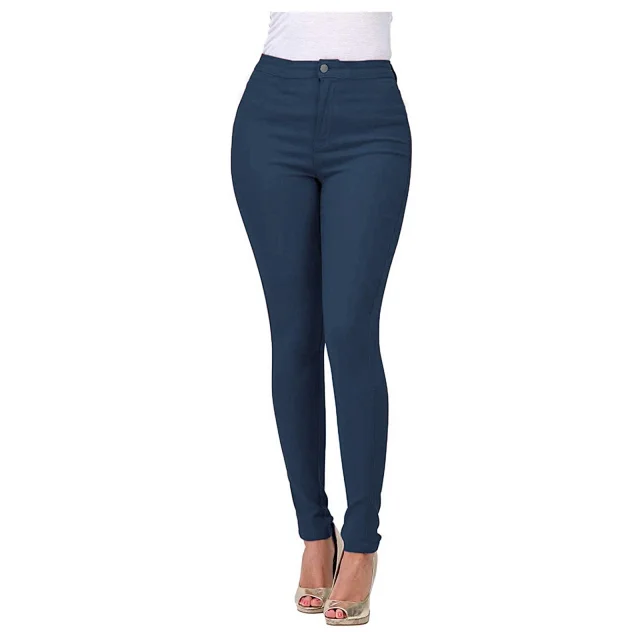 TEMU Slim Fit Stretch Denim Pants for Women Detail
