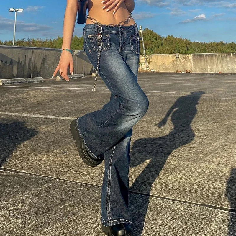 Fashion High-waist Bell-bottom Jeans for Women