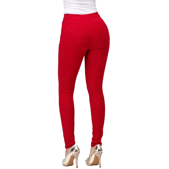 TEMU Slim Fit Stretch Denim Pants for Women Detail
