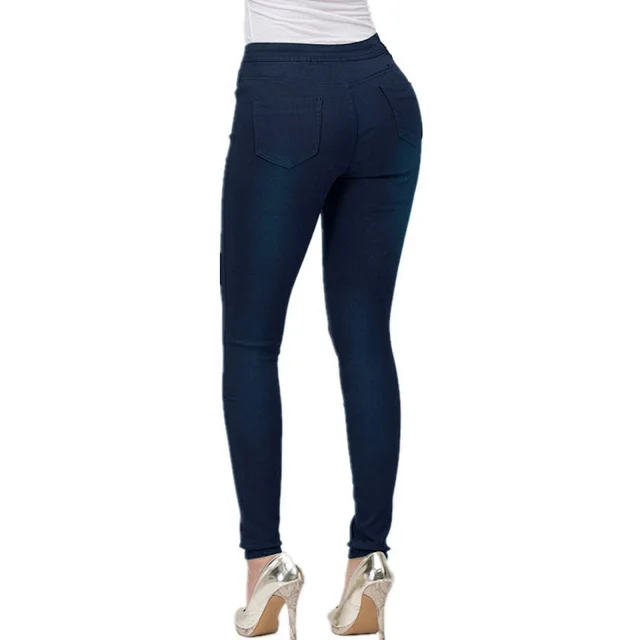 TEMU Slim Fit Stretch Denim Pants for Women Detail