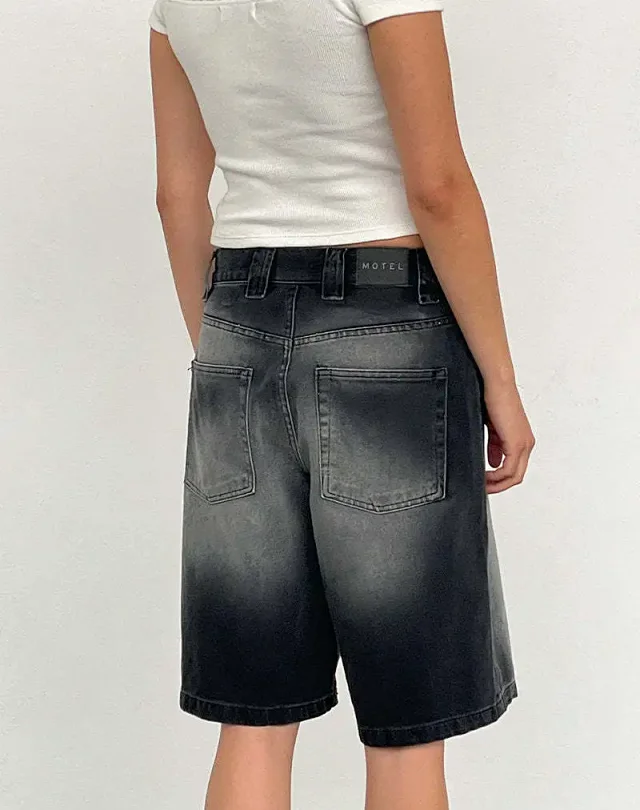 AliExpress Loose Non - Stretch Retro Denim Capris for Women Detail