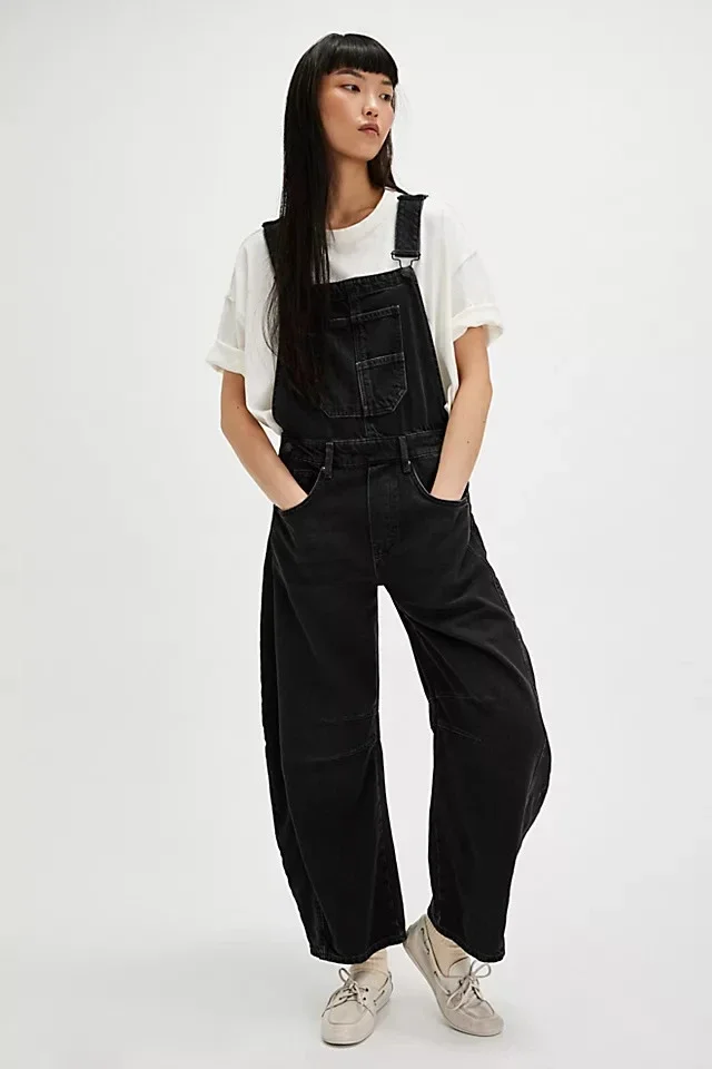 Retro Street Denim Overalls