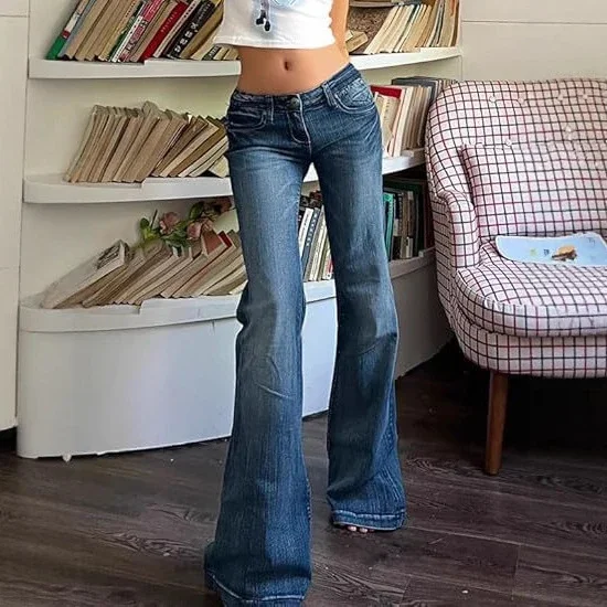 TEMU Vintage Bell - bottom Jeans for Women