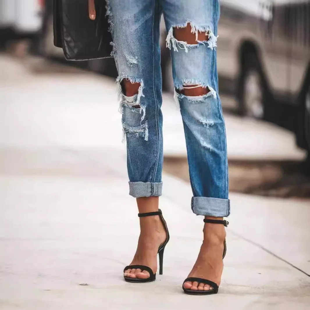 Fashion Retro Slim Jeans for Women