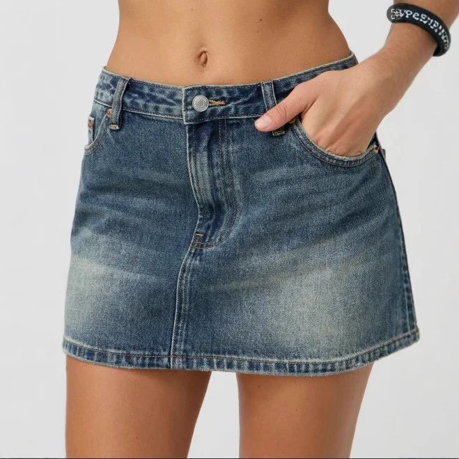 Manufacturer Direct: TEMU/SpeedSell/Amazon Slim Fit Casual Stretch Denim Mini Skirt for Women