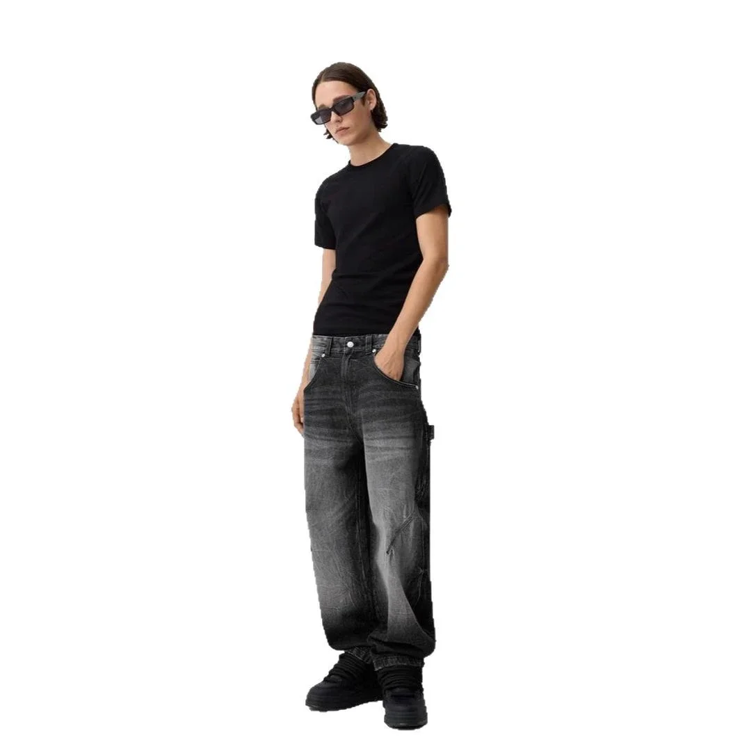 Men's Retro Slim Fit Mid - Rise Jeans