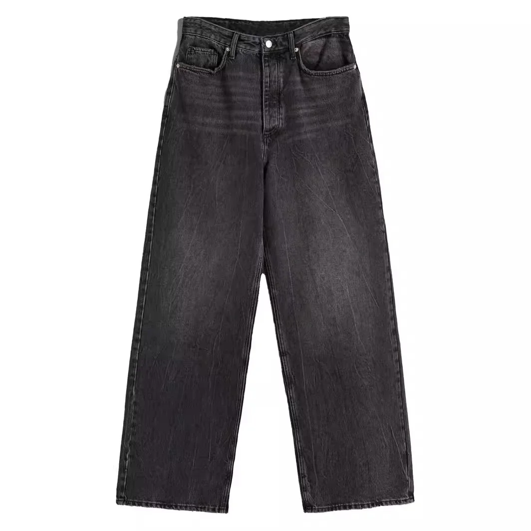 Temu Meike Duo Cat Whisker Loose Wide-Leg Jeans