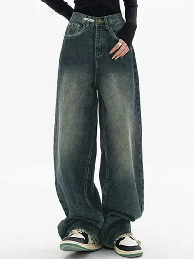 Vintage Design Wide-Leg Pants Detail