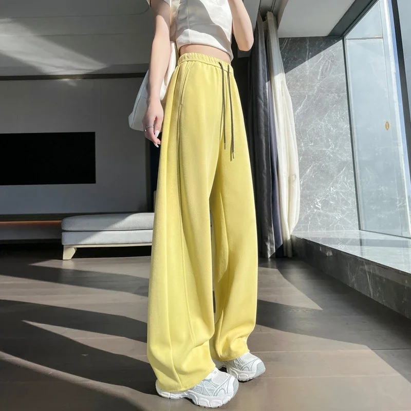 Women's 2025 Fall High-Waist Wide-Leg Pants