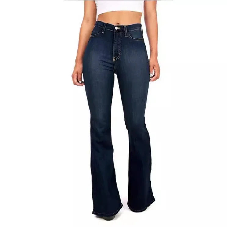 High-waisted Flared Jeans for Women
