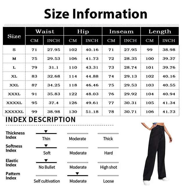 High-Waisted Wide-Leg Denim Jeans for Women Detail