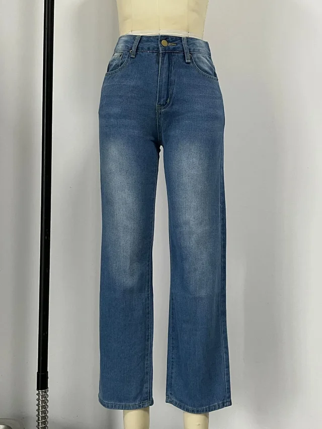 Temu Meike Duo Cat Whisker Loose Wide-Leg Jeans Detail