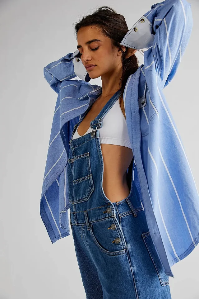 Casual Loose Denim Overalls for Women Detail