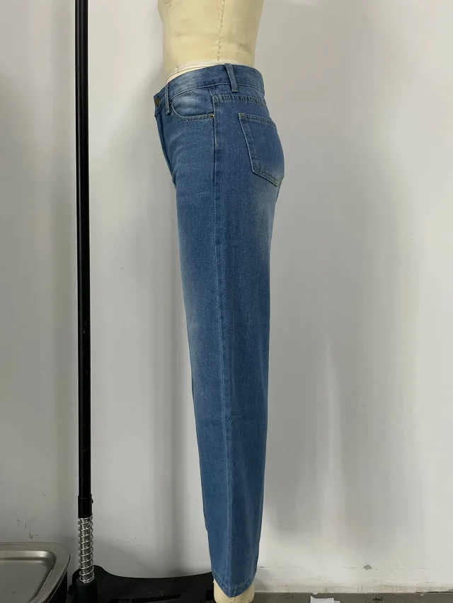 Temu Meike Duo Cat Whisker Loose Wide-Leg Jeans Detail