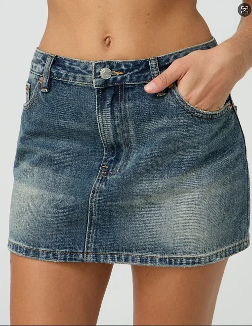 Manufacturer Direct: TEMU/SpeedSell/Amazon Slim Fit Casual Stretch Denim Mini Skirt for Women Detail