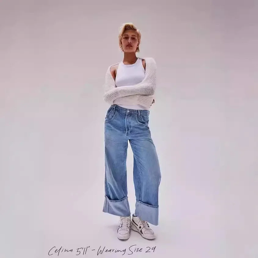 Retro High-Waisted Loose Jeans for Women