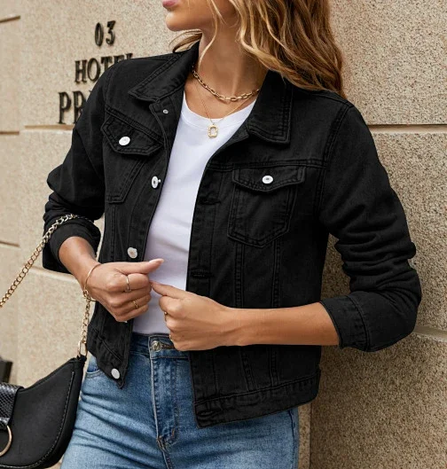 Fashion Slim Collar Denim Coat (for Europe & America) Detail