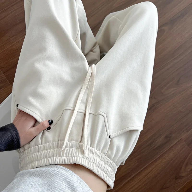2025 New Fall Banana Pants for Petite Women - Cream High - Waist Wide - Leg