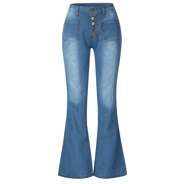 Elastic Flared Jeans for Women (Wish/Amazon) Detail