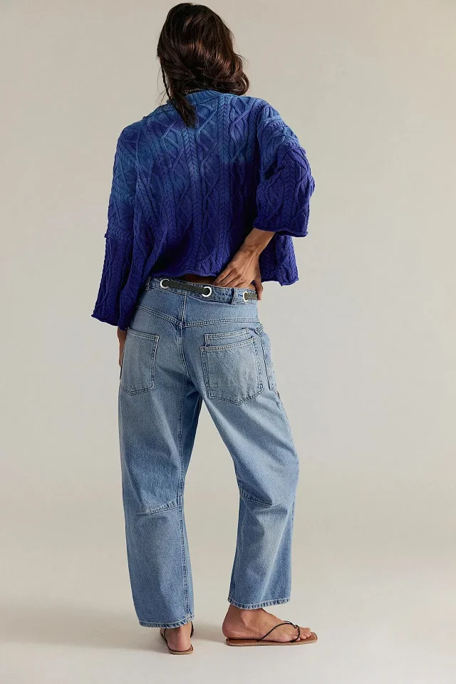 8 - Color Retro Denim with Patchwork & Drawstring Detail