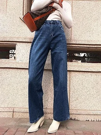 AliExpress Slimming High-waisted Non-stretch Jeans for Women Detail