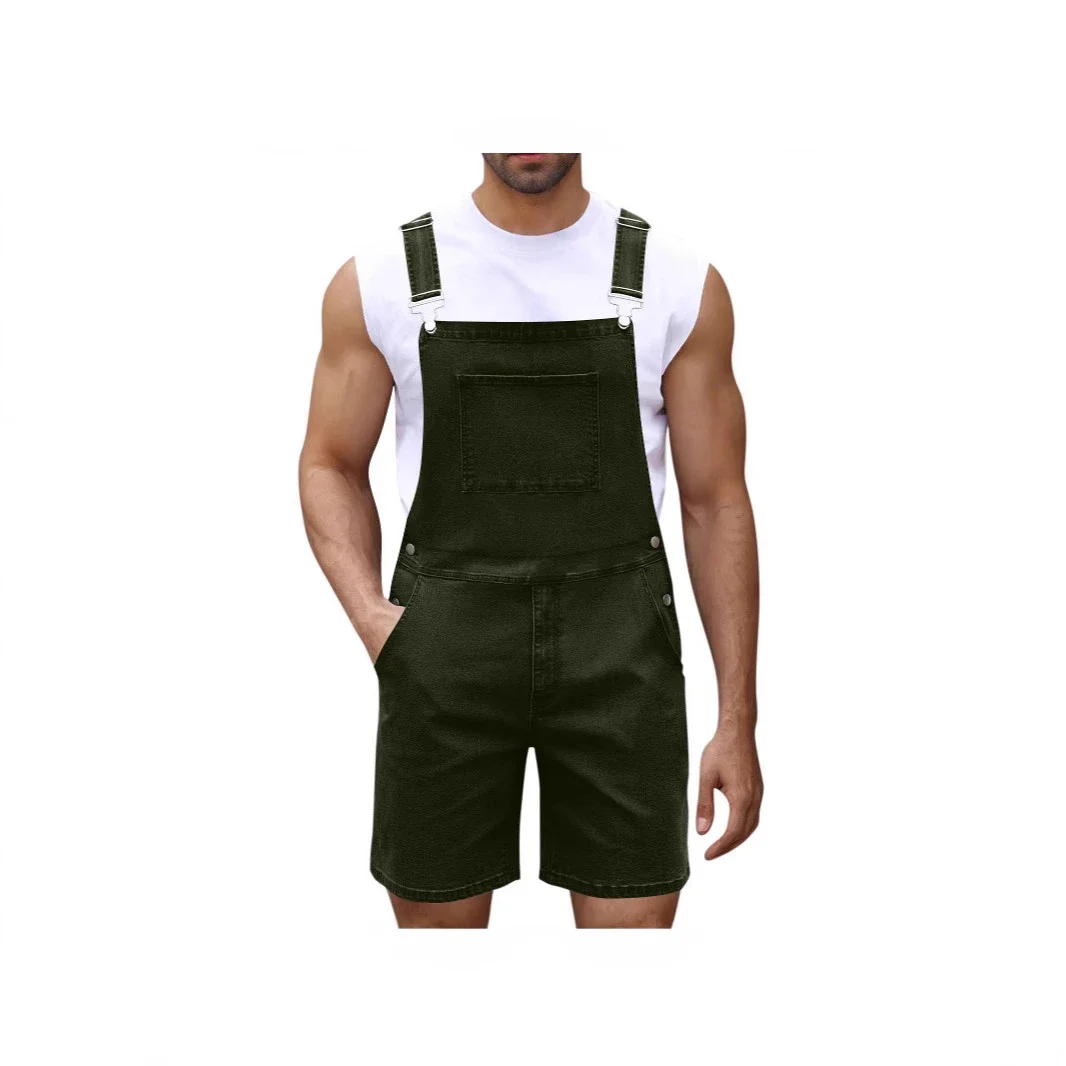 2025 Spring/Summer Men's Euro Luxury Denim Shortalls