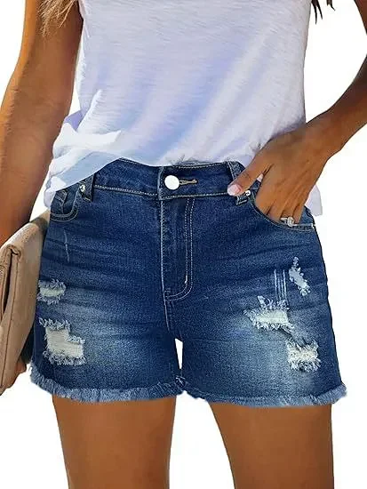 High-Waisted Denim Shorts 2025 Detail